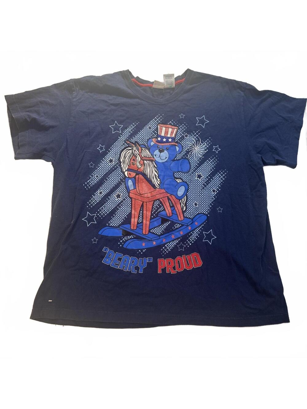 "Beary" Proud Patrioic 4th of July T Shirt Sz 22/24